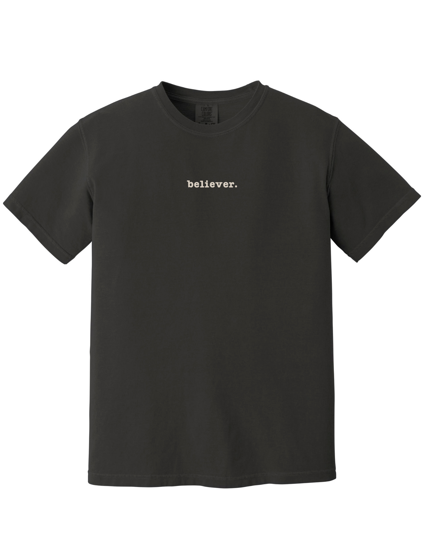 believer. Embroidered Christian Tee