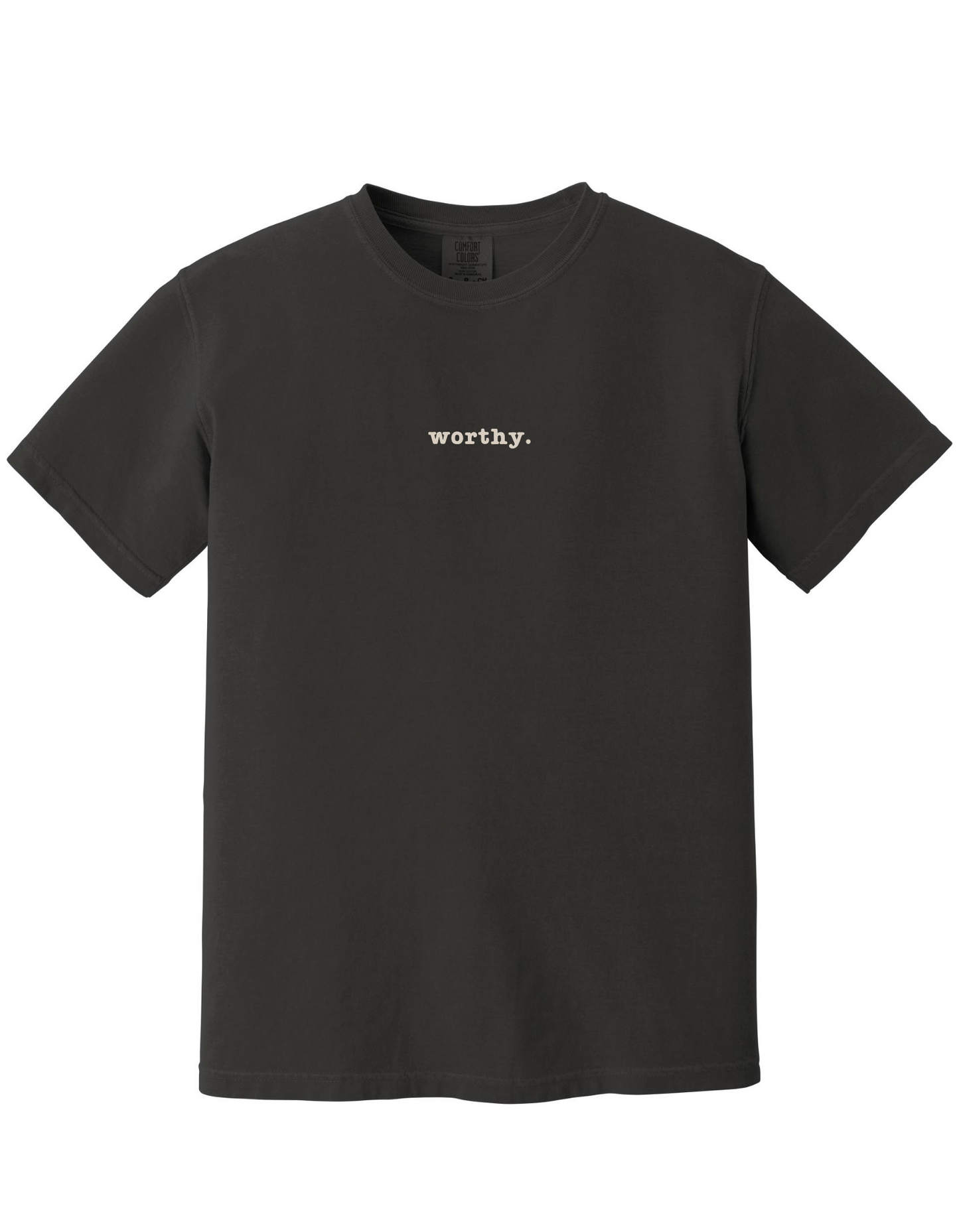 worthy. Embroidered Christian Tee