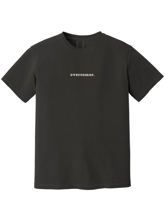 overcomer. Embroidered Christian Tee