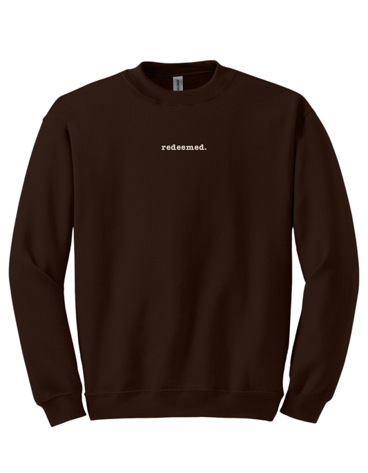 redeemed. Christian Embroidered Sweater.