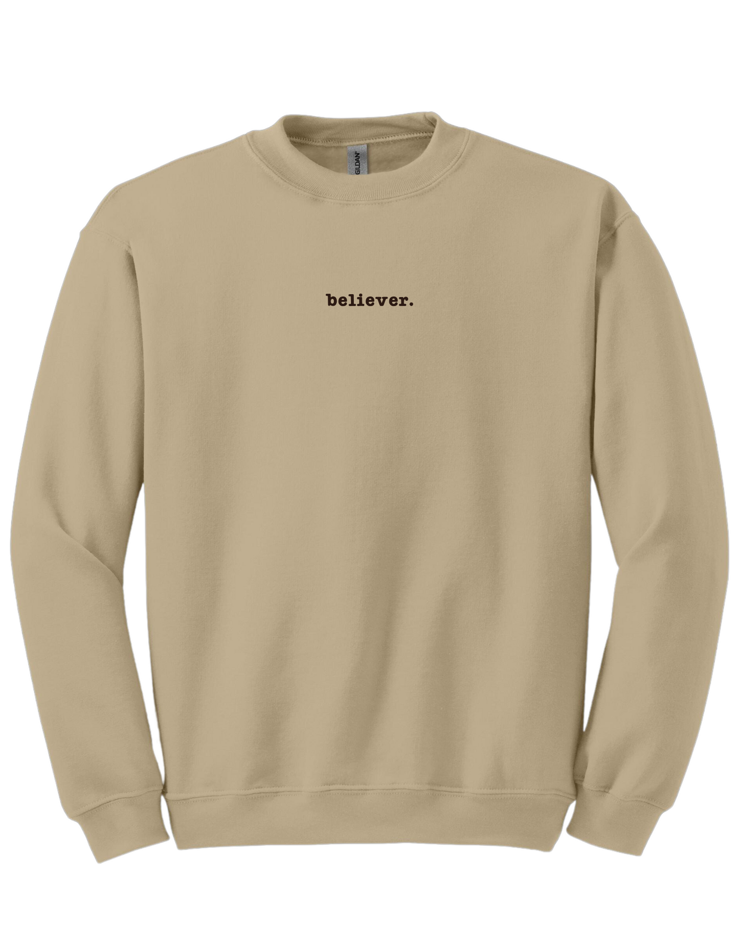 believer. Christian Embroidered Sweater.